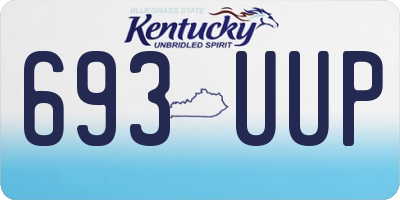KY license plate 693UUP