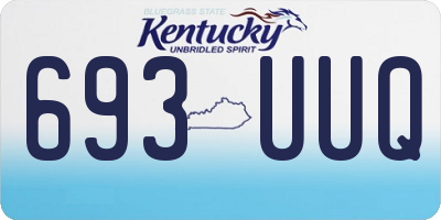 KY license plate 693UUQ