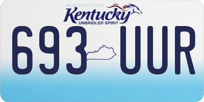 KY license plate 693UUR