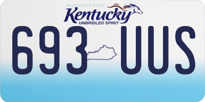 KY license plate 693UUS