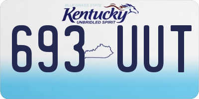 KY license plate 693UUT