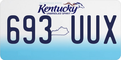 KY license plate 693UUX