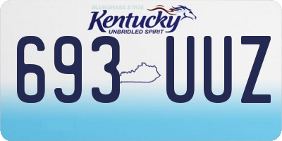 KY license plate 693UUZ