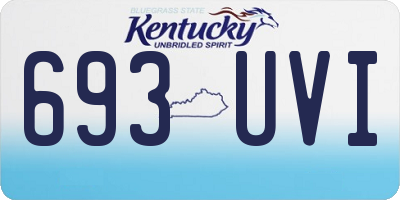 KY license plate 693UVI