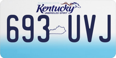 KY license plate 693UVJ