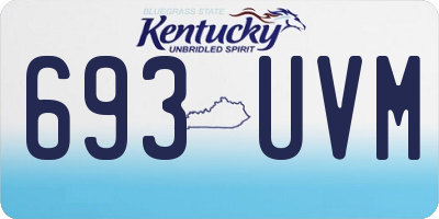 KY license plate 693UVM