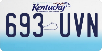 KY license plate 693UVN