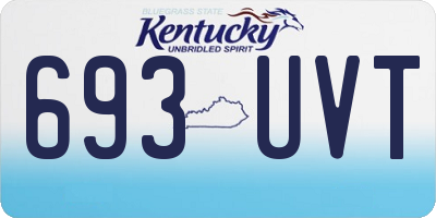 KY license plate 693UVT