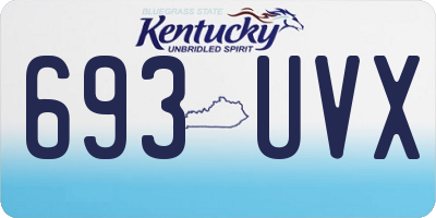 KY license plate 693UVX