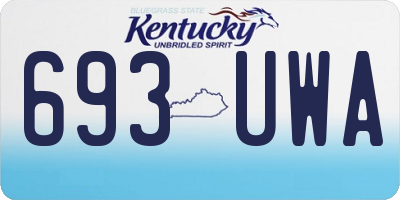 KY license plate 693UWA