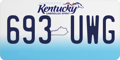 KY license plate 693UWG