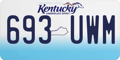 KY license plate 693UWM