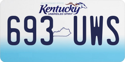 KY license plate 693UWS