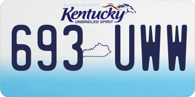 KY license plate 693UWW