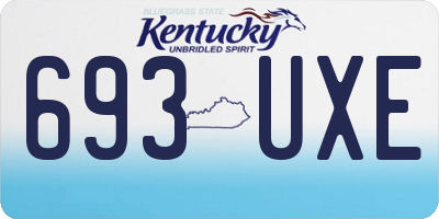KY license plate 693UXE