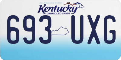 KY license plate 693UXG