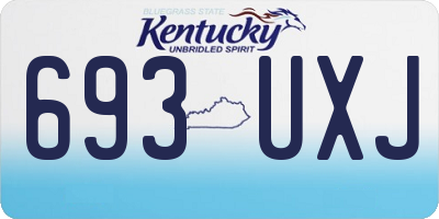 KY license plate 693UXJ