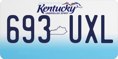 KY license plate 693UXL