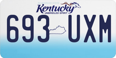 KY license plate 693UXM