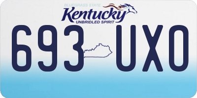 KY license plate 693UXO