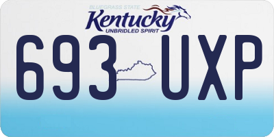 KY license plate 693UXP