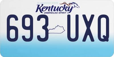 KY license plate 693UXQ