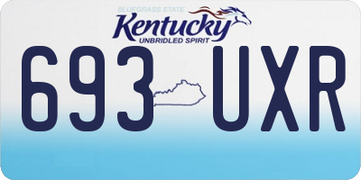 KY license plate 693UXR