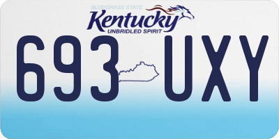 KY license plate 693UXY