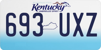 KY license plate 693UXZ