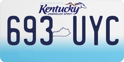 KY license plate 693UYC