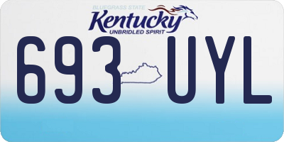 KY license plate 693UYL