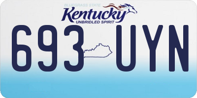 KY license plate 693UYN