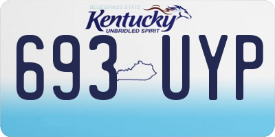 KY license plate 693UYP