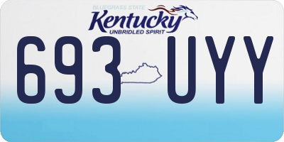 KY license plate 693UYY