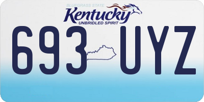 KY license plate 693UYZ