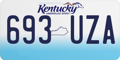 KY license plate 693UZA