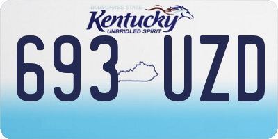 KY license plate 693UZD