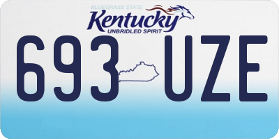 KY license plate 693UZE