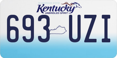 KY license plate 693UZI