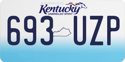 KY license plate 693UZP