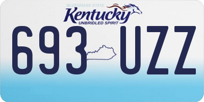 KY license plate 693UZZ