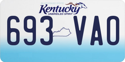 KY license plate 693VAO