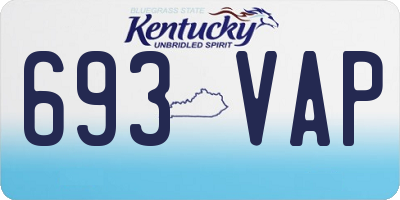KY license plate 693VAP