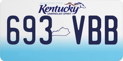 KY license plate 693VBB