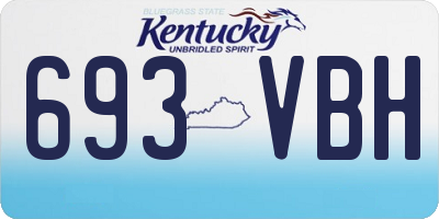 KY license plate 693VBH