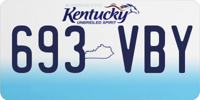 KY license plate 693VBY