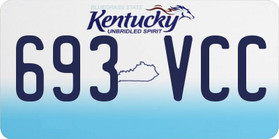 KY license plate 693VCC