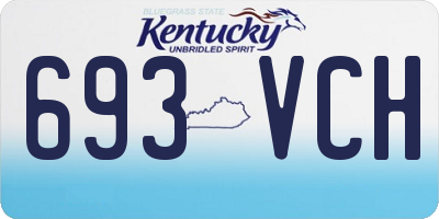KY license plate 693VCH