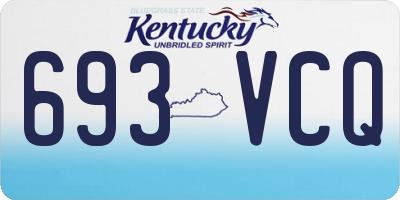 KY license plate 693VCQ