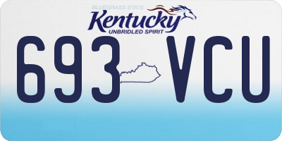 KY license plate 693VCU